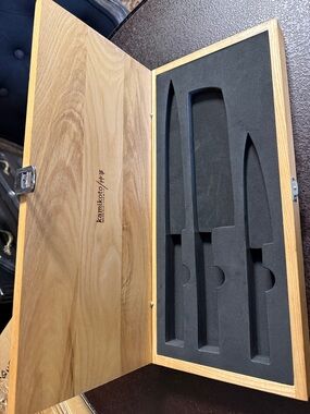 Box For Kamikoto Kanpeki Knife Set 7”Nakiri Veget, 8.5”Slicing & 5.5” Util Knif